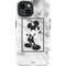 Disney Mickey Mouse Shape on Marble iPhone 15 Impact Case